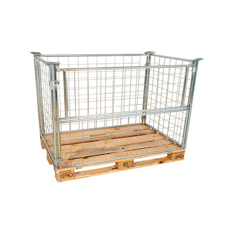 mesh stacking frame, usable height 800 mm, Cr 3 blue zinc