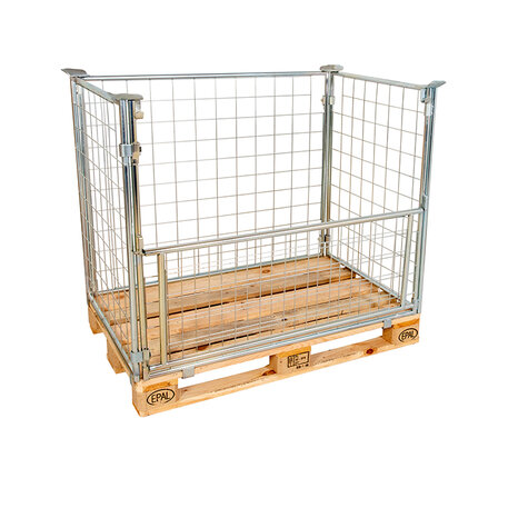 mesh stacking frame, usable height 1200 mm, Cr 3 blue zinc