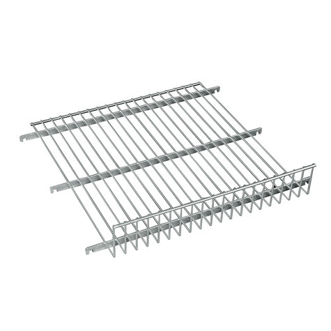 wire shelf, for metal rollcage 600 x 600 mm, 100 mm anti-slip edge, Cr 3 blue zinc