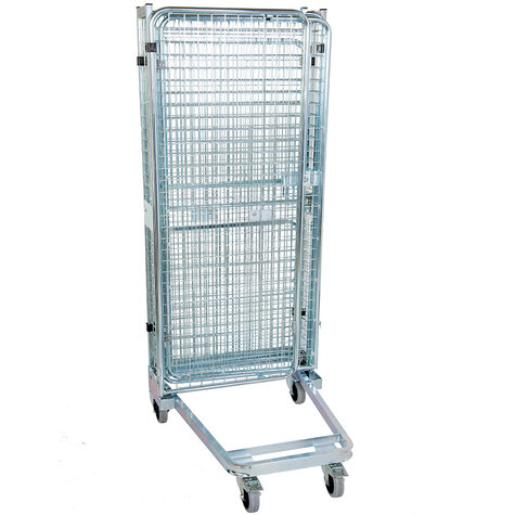 nestable metal rollcage, 730 x 815 mm, with 3 x metal base, ANTI-THEFT