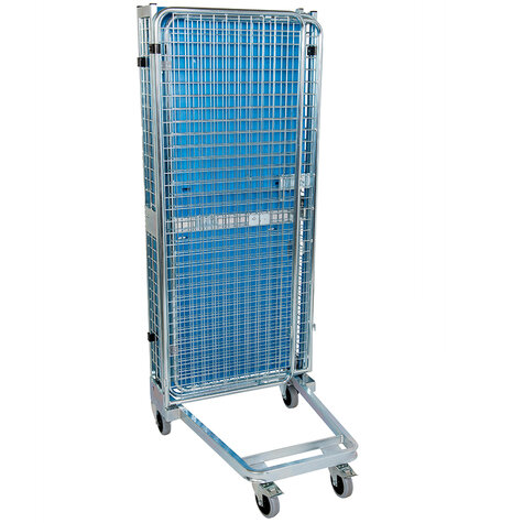 nestable metal rollcage, 730 x 815 mm, with 3 x plastic base, ANTI-THEFT