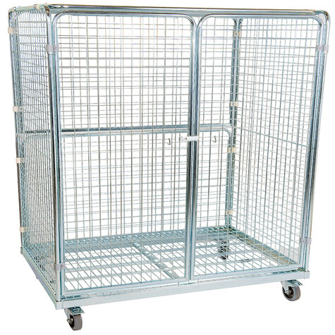 metal rollcage, 800 x 1600 mm, type 5-sided, ANTI-THEFT 