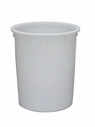plastic bucket HDPE white 200 litres - without handles-