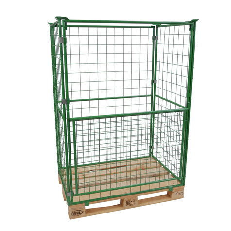 mesh stacking frame, usable height 1600 mm, powder coated