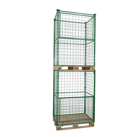 mesh stacking frame, usable height 1600 mm, powder coated